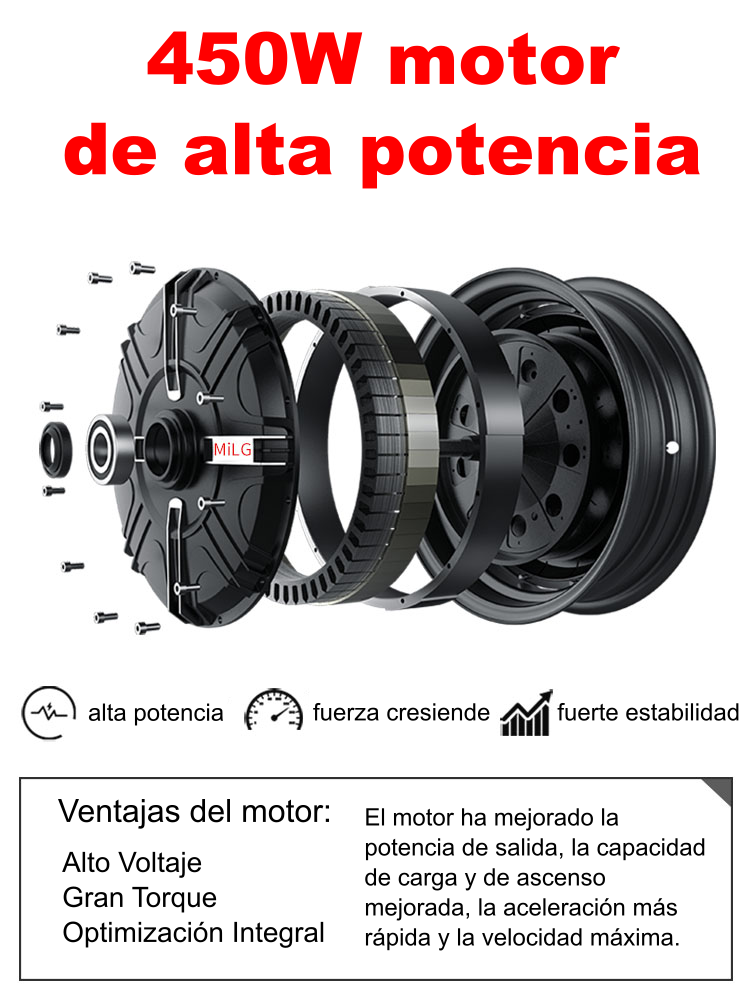 pasola eléctrica modelo YW 450W motor